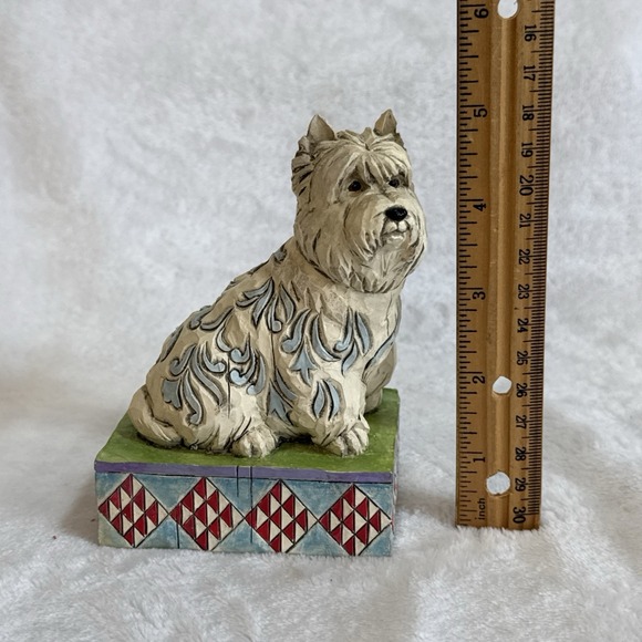 2007 Heartwood Creek Jim Shore Dog "WINSTON" Figure Patchwork Base #4009746 - Picture 5 of 6